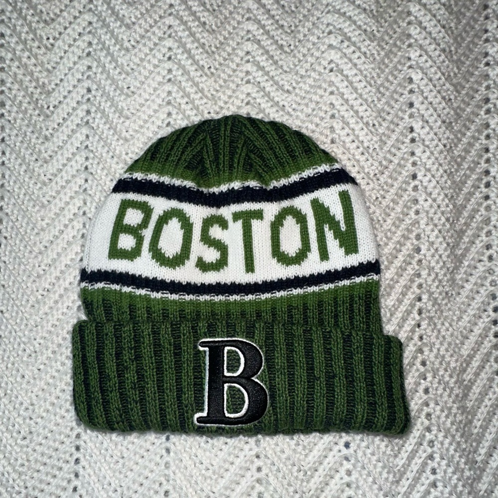 Green Boston Knit Beanie